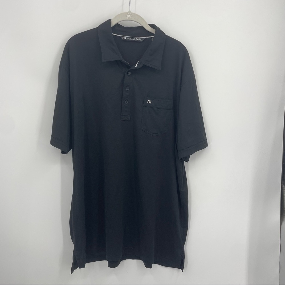 Travis Mathew Men's XXL Black Golf Polo Shirt‎